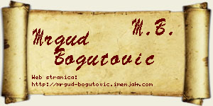 Mrgud Bogutović vizit kartica